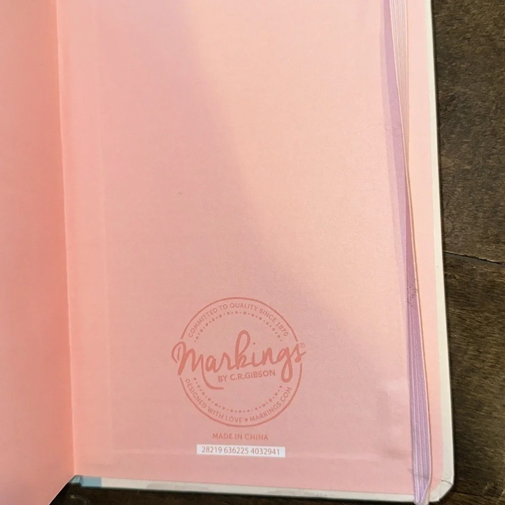 Small size Floral Planner with Pink and Blue Accents